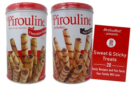 MerlinsMart Zine + Pirouline Creme Filled Wafer Cookies 2 Flavors (1 ...