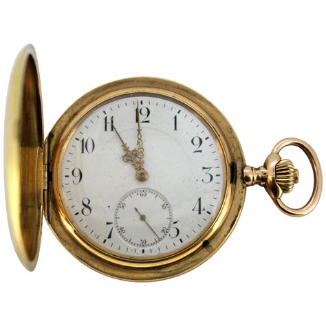 Antique 14 Carat Gold Pocket Watch For Sale at 1stDibs