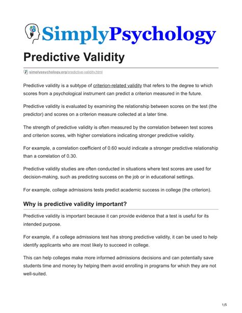 Image result for Concurrent Validity vs Predictive Validity