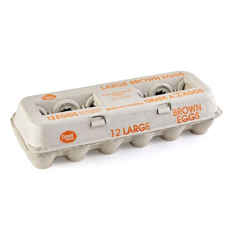 Great Value Jumbo Brown Eggs 12 Count Grade A Fresh Large Eggs for ...