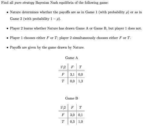 game theory - Pure-Strategy Bayesian Nash equilibrium with general ...
