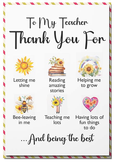 Teacher Appreciation Week Thank You Card at Allen Arnold blog