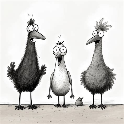 Caricatura humorística en blanco y negro al estilo de gary larson con ...