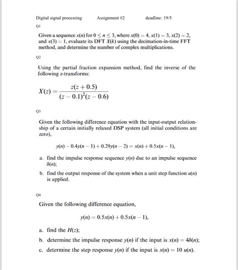 Image result for Digital Signal Processing Homework