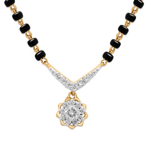 Mia by Tanishq14 Karat Idyllic Diamond Mangalsutra : Amazon.in: Fashion