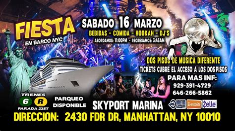 FIESTA EN BARCO + RADIO DJS + RUMBA LATINA + 2 PISOS DE MUSICA + MARZO ...
