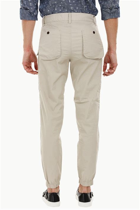 Buy Online Mens Beige Cuff Jogger Cargo Pants at Zobello.com