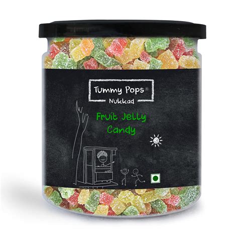 Buy Tummy Pops Fruit Jelly Candy Pack - 300Gm Jar Soft Candy For Kids ...