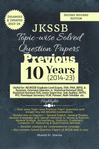 JKSSB Topic-wise Solved Question Papers: Buy JKSSB Topic-wise Solved ...