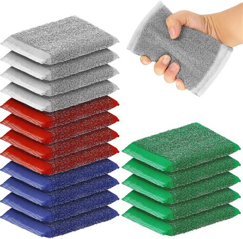 Amazon.com: Thyle 24 Pack Steel Scrub Sponges for Dishes Non Scratch ...