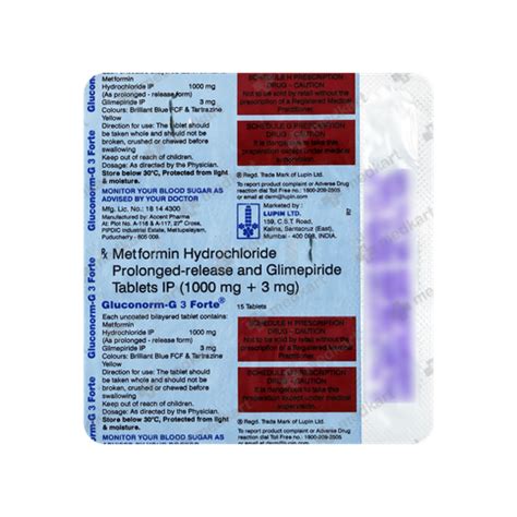 GLIMISAVE M 3 FORTE TABLET 15'S, Price, Composition & Generic ...