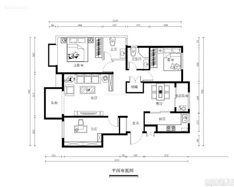 现代中式120平米三室两厅装修效果图-土巴兔装修效果图