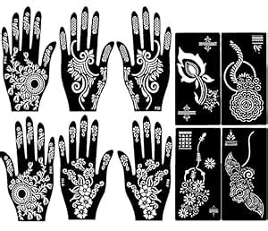 Akkad Heena Mehndi Sticker for Hands and Feet - Henna Design Stickers ...