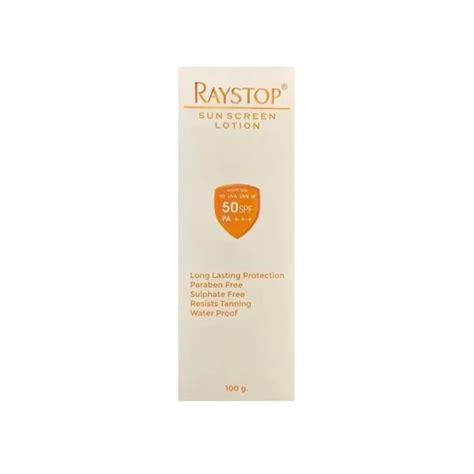 Raystop Sunscreen Lotion SPF 50 PA+++ (100g) - Cureka