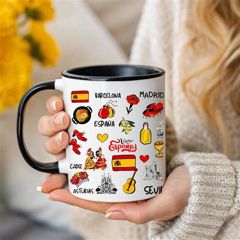 Spain Coffee Mug - Vintage Travel Souvenir, Spanish Ceramic Cup ...