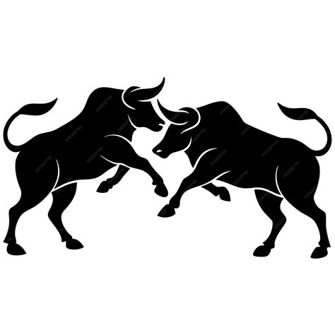 Two bull fight silhouette illustrator art silhouette matador and bull ...