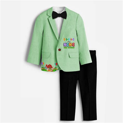 Ninth Year Farm Themed Customized Knitted Blazer With Name For Kids ...
