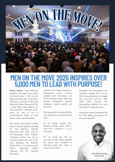 Bulletin – Men on the move