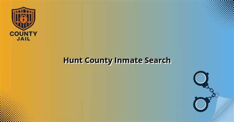 Hunt County Inmate Search