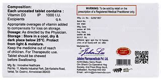 Dr D3 1000 Iu Tablet 10 - Uses, Side Effects, Dosage, Price | Truemeds