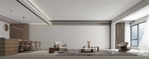 湘江一号260平米现代简约平层装修设计效果图-居众装饰-长沙市