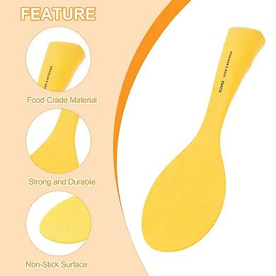Silicone Rice Paddle, Silicone Rice Spoon Non Stick Rice Spatula Heat ...