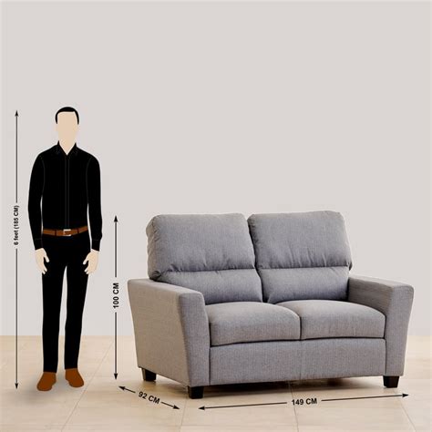 Buy Helios Piper Fabric 3+2 Seater Sofa Set - Grey from Helios by Home ...