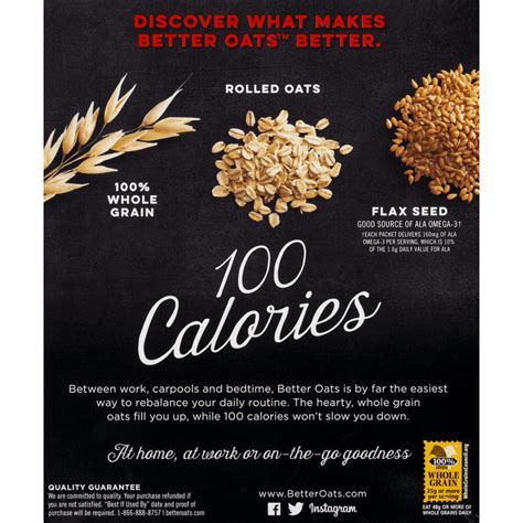 Buy Better Oats, Instant Oatmeal, Maple & Brown Sugar, 100 Calorie Pack ...