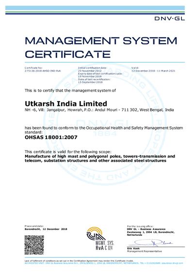 Steel Tubular Pole Manufacturer & Supplier - Utkarsh India