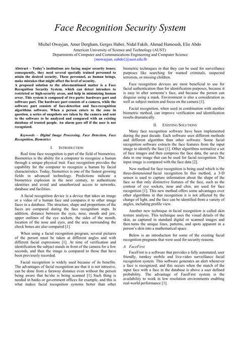 Image result for face recognition system security