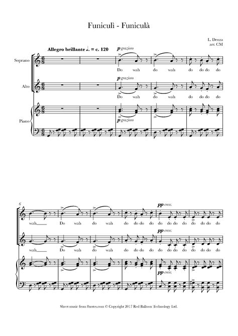 Denza, Luigi - Funiculi - Funicula Sheet music for Choir - 8notes.com
