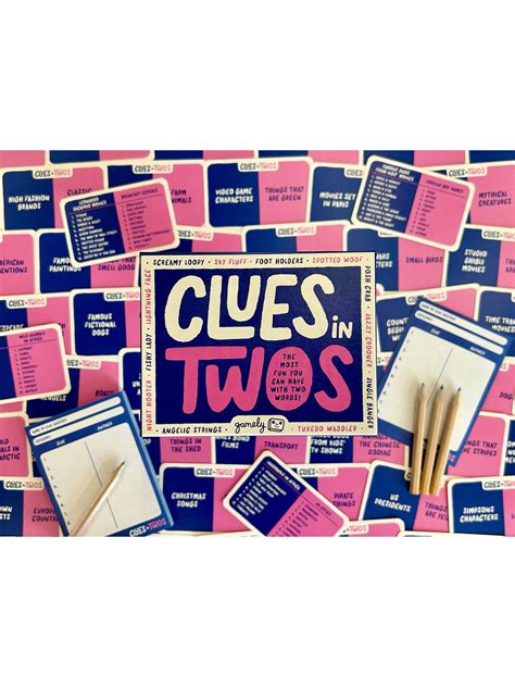 Gamely Clues in Twos Word Game