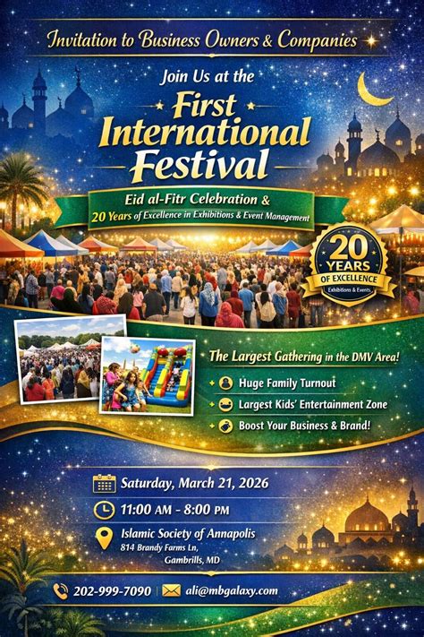 FIRST INTERNATIONAL FESTIVAL, Islamic Society of Annapolis, Gambrills ...
