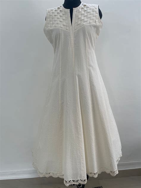 Sheer Sucker Anarkali With Hand Weave Detail For Women – Available ...