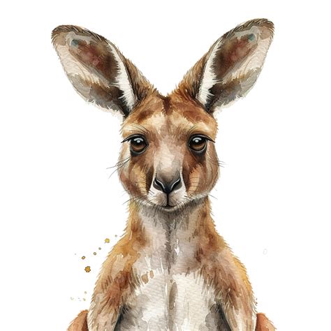 Watercolor Kangaroo Cute Clip Art, Kangaroo, Watercolor, Wild PNG ...