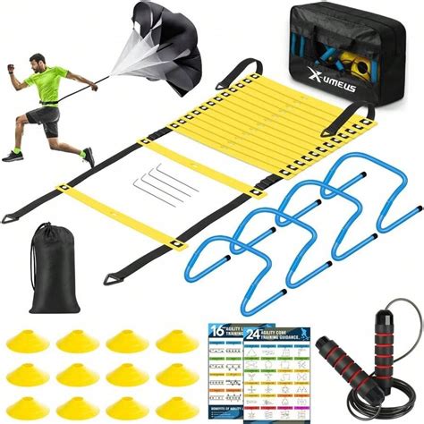 Agility Ladder Speed Training Equipment Set-20ft Agility Ladder,12 ...