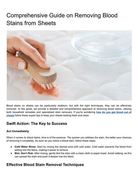 PPT - Comprehensive Guide on Removing Blood Stains from Sheets ...