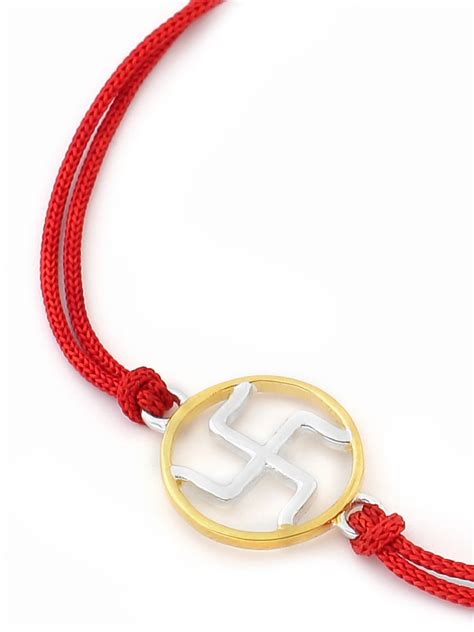 925 Sterling Silver Swastika Rakhi For Brother