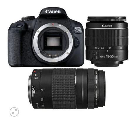 Canon EOS 2000d Rebel T7 EF18-55mm EF 75-300mm India | Ubuy