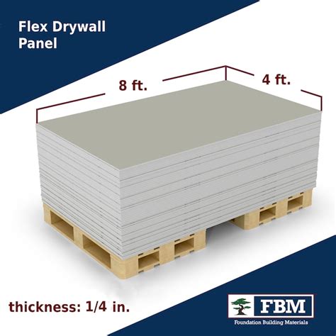 1/4-in x 4-ft x 8-ft Flex Board Regular Drywall Panel at Lowes.com