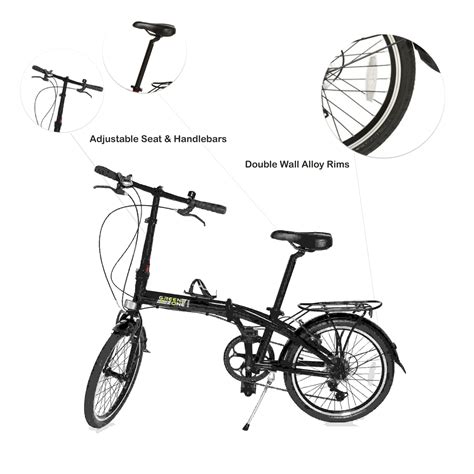 Buy Green Zone Lightweight Alloy 20 Folding Bike for Adults with 7 ...