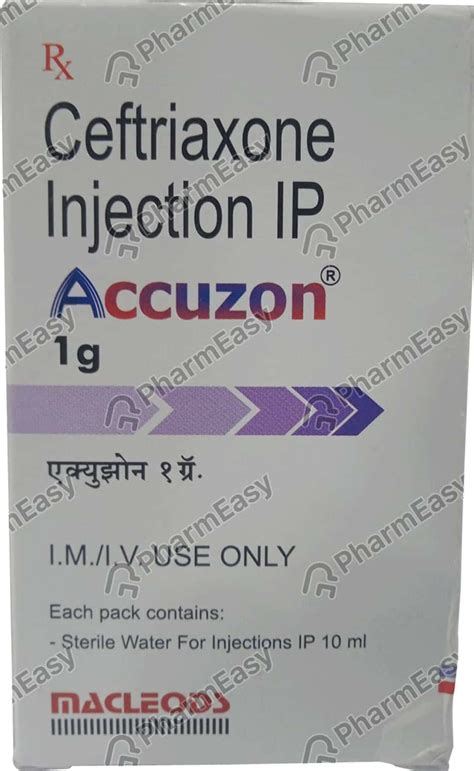 Accuzon 1 G Powder For Injection (1): Uses, Side Effects, Price ...