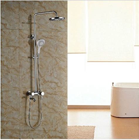 Buy GOWE Luxury Chrome Finish Shower Set Faucet Wall Mounted Bathtub 8 ...