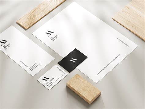 Stationery Mockup with Delicate Shadows in 6 Visions Free Download ...