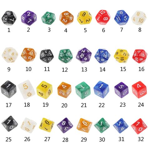 💥Malaysia Ready Stock💥Multicolor Twelve Sided Dice D6 D10 D12 Playing D ...