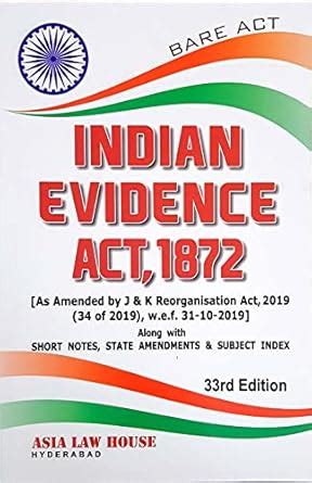 Amazon.in: Buy Indian Evidence Act, 1872 Book Online at Low Prices in ...