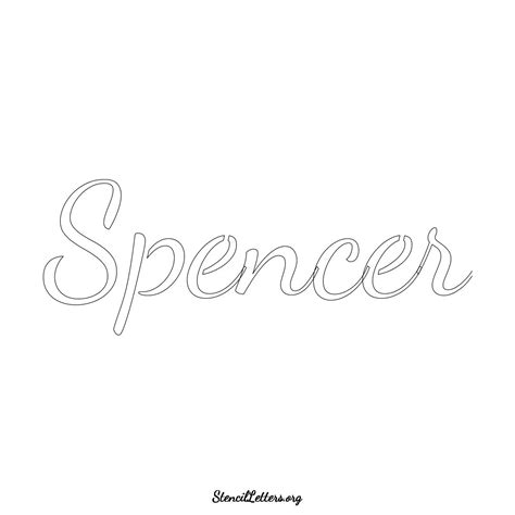 Spencer Free Printable Family Name Stencils with 6 Unique Typography ...