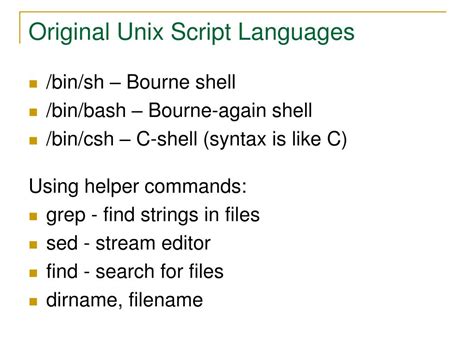 Unix Scripting Languages 的图像结果