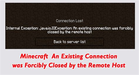 Image result for How to Fix Connection Was Forcably Closed by a Remote Host Minecraft Server