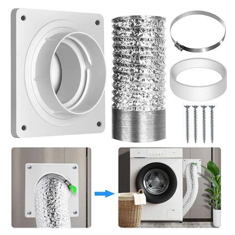 Chagetd Dryer Vent Wall Plate with Flexible Hose Wide Application ...